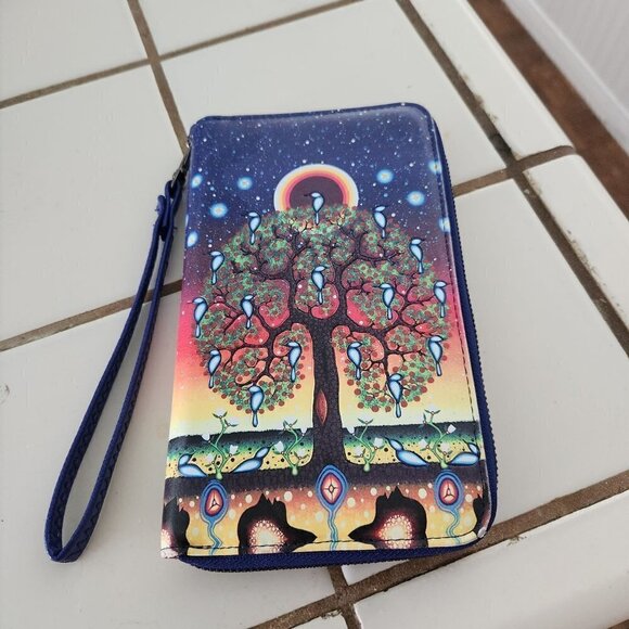 James Jacko Tree Of Life Vegan Leather Travel Wallet - Picture 4 of 10